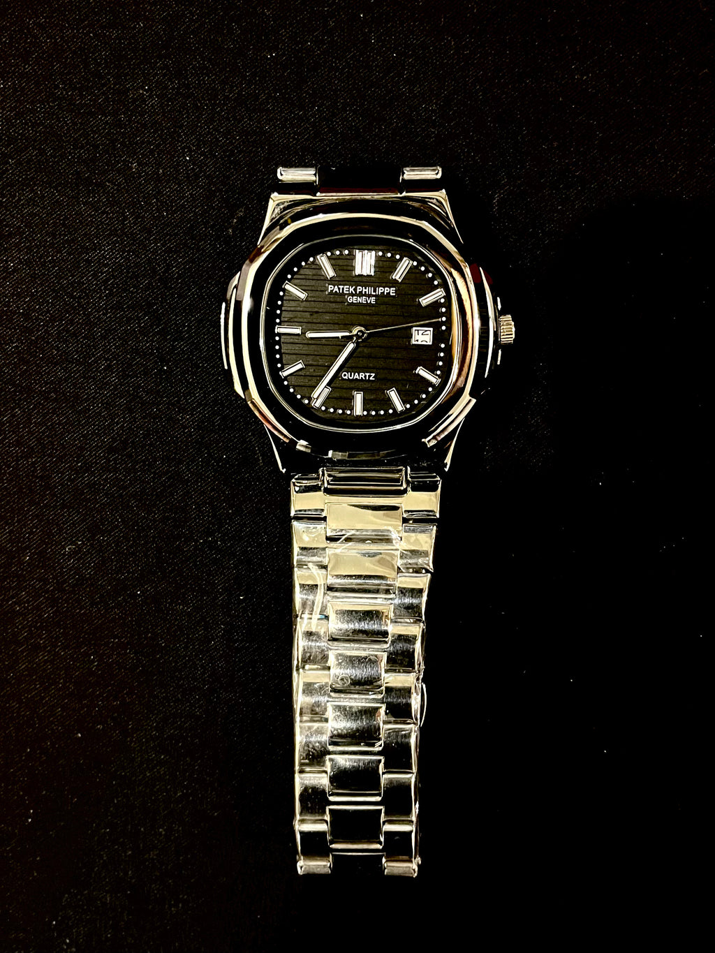 Patek Philippe Nautilus Black Dial Stainless steel