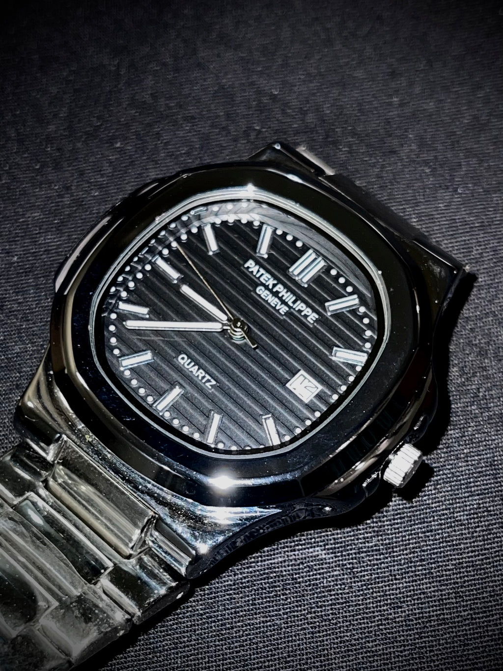 Patek Philippe Nautilus Black Dial Stainless steel