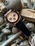 Rolex Daytona Rose Gold Rubber Strap Chronograph Working