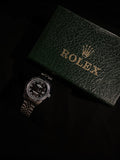 Rolex Black Dial Stainless Steel Watch