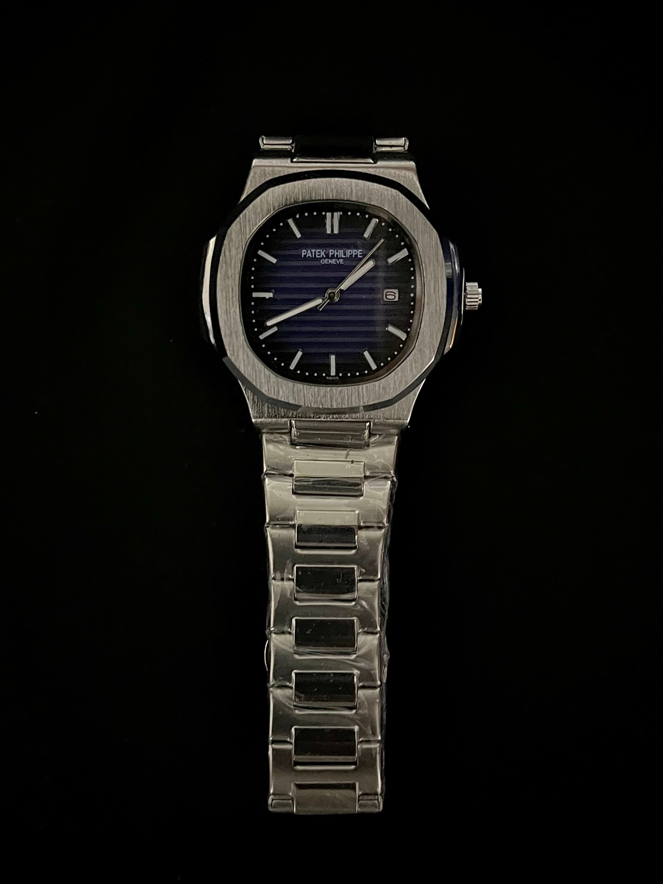 Patek Philippe Nautilus Blue Dial Stainless Steel Watch
