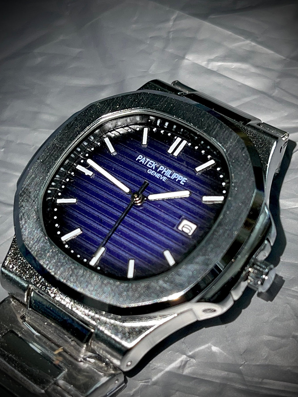 Patek Philippe Nautilus Blue Dial Stainless Steel Watch