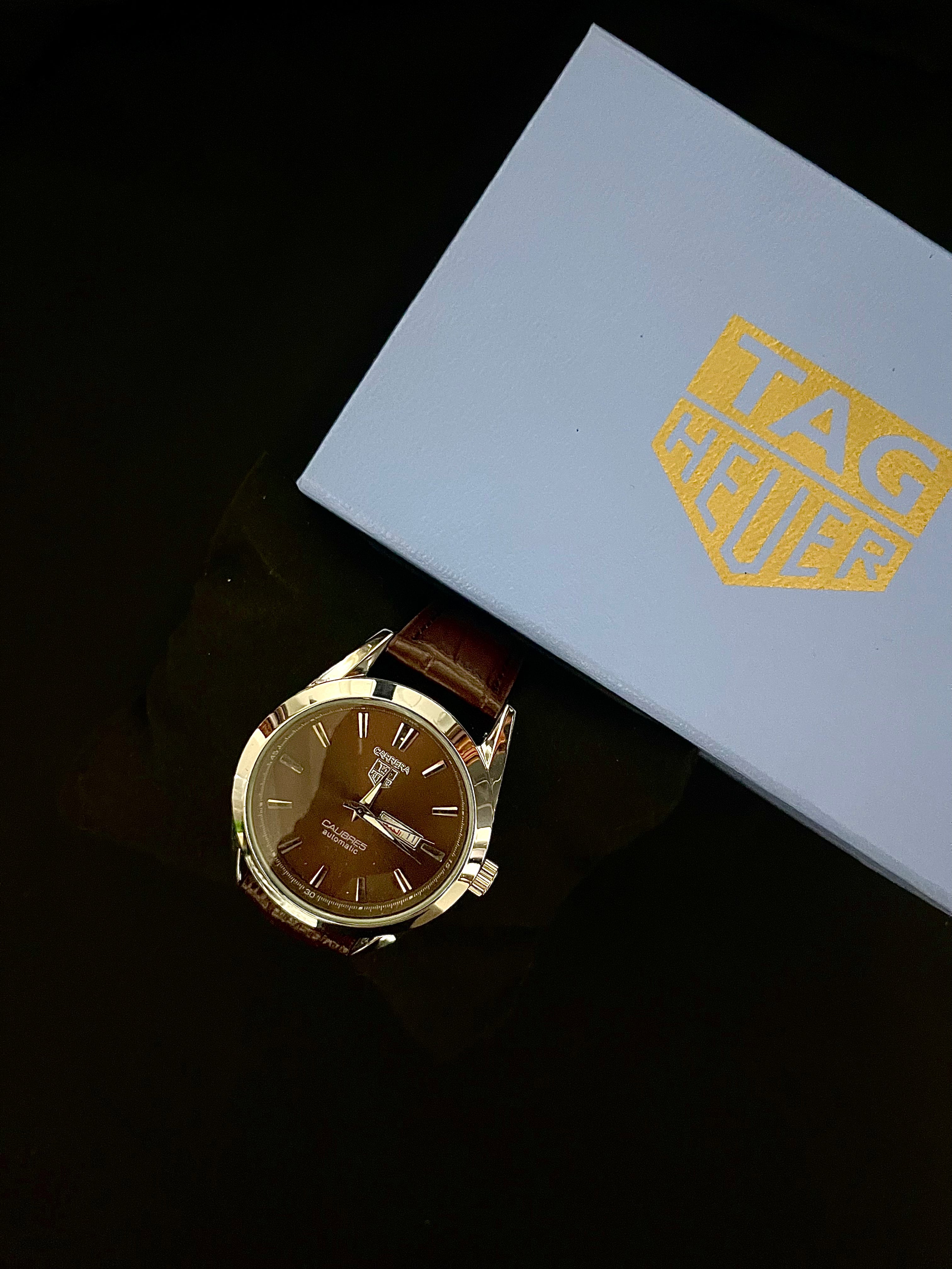 TAG Heuer Carrera Leather Strap Watch