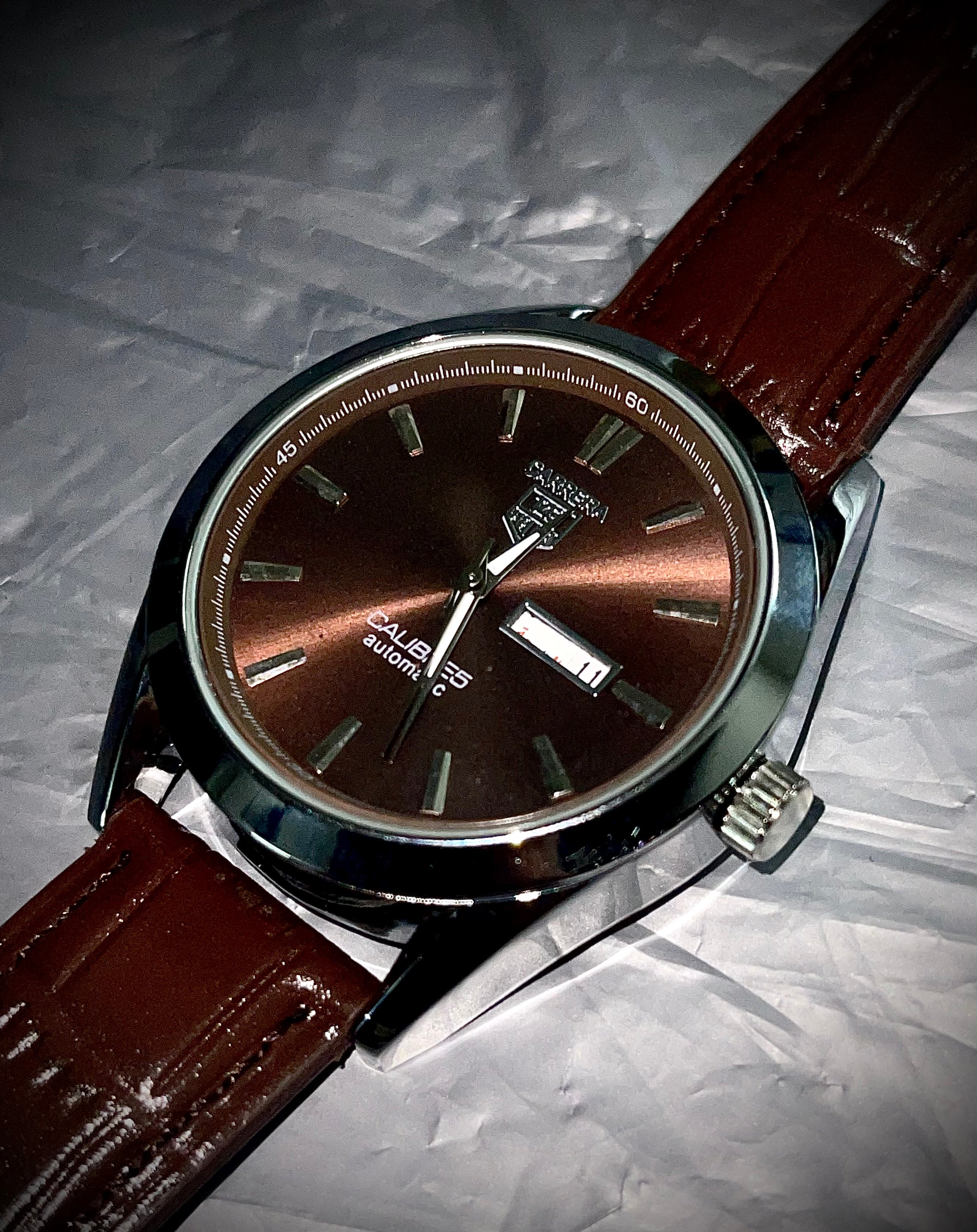 TAG Heuer Carrera Leather Strap Watch