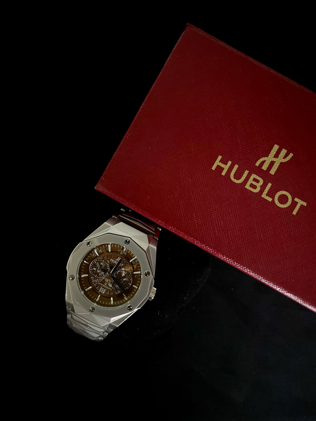 Hublot Genève Bronze Dial Stainless Steel Watch