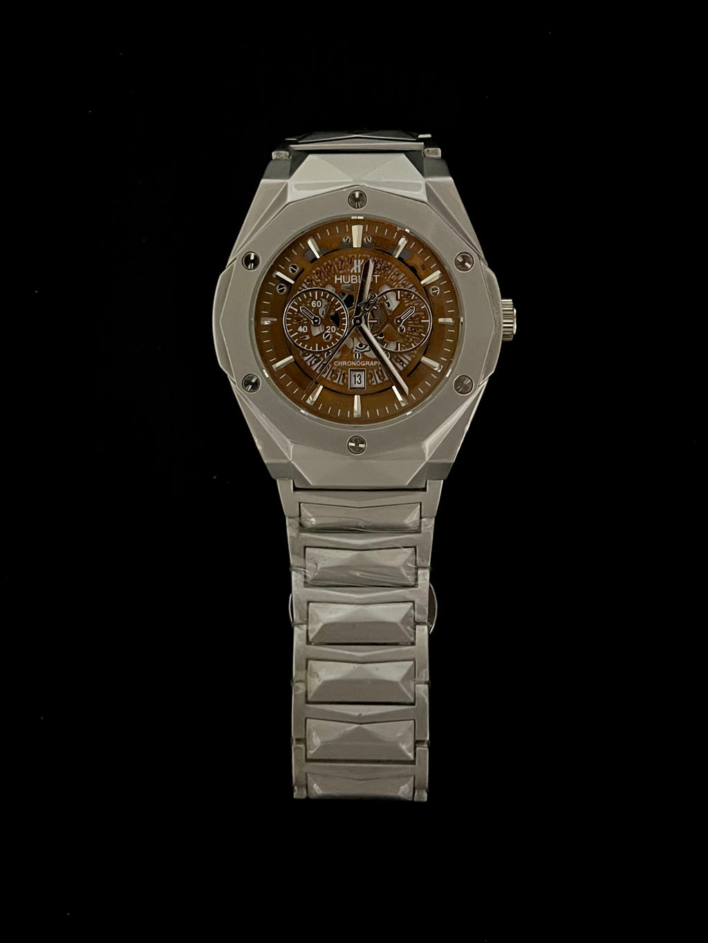 Hublot Genève Bronze Dial Stainless Steel Watch