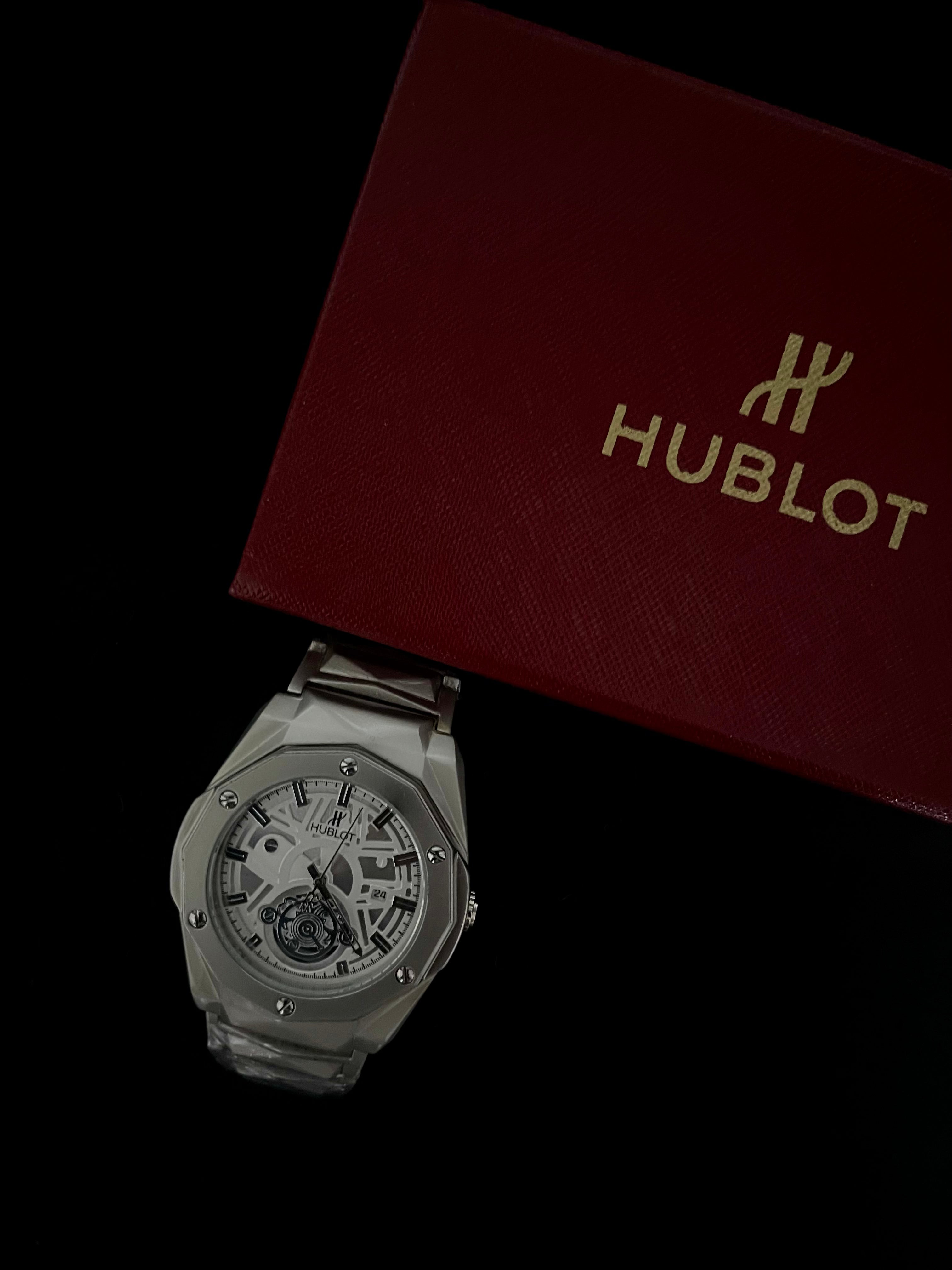 Hublot Geneve White Dial Stainless Steel Watch