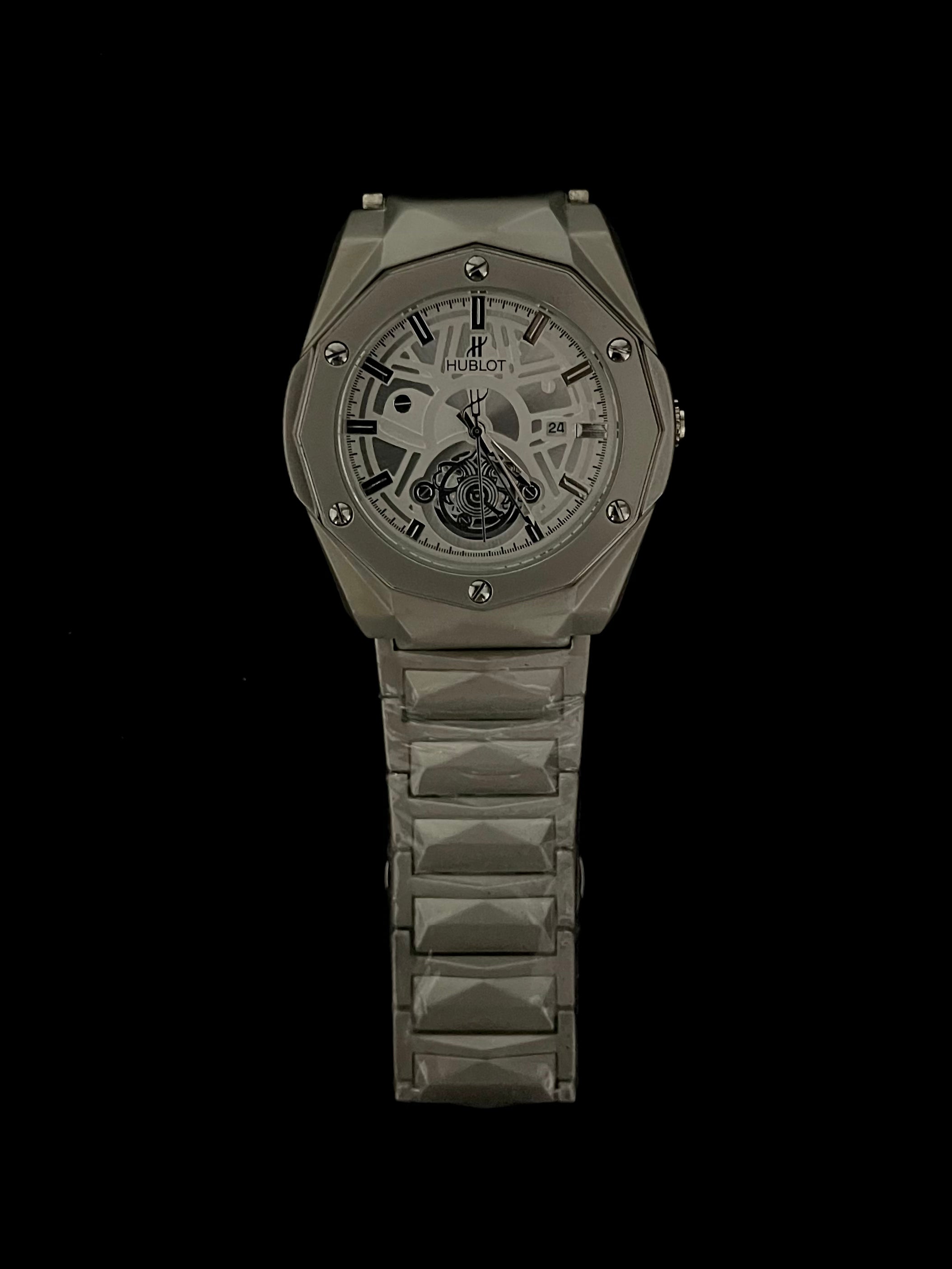 Hublot Geneve White Dial Stainless Steel Watch