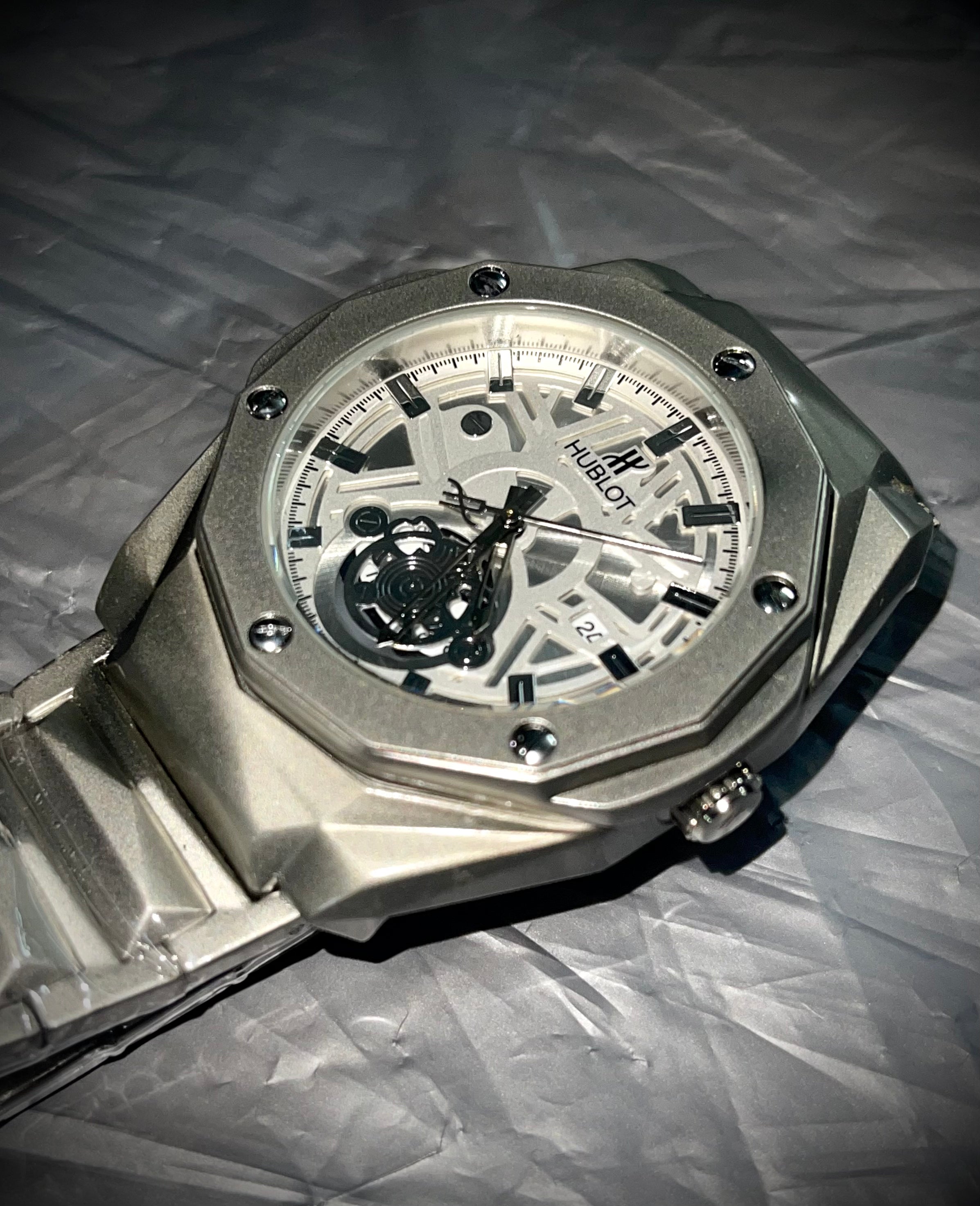 Hublot Geneve White Dial Stainless Steel Watch