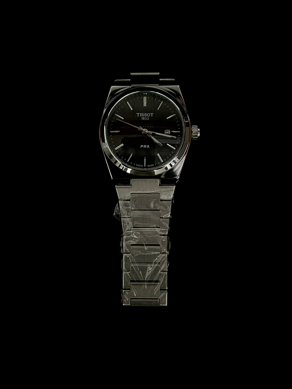 Tissot PRX Black Dial Stainless Steel Watch