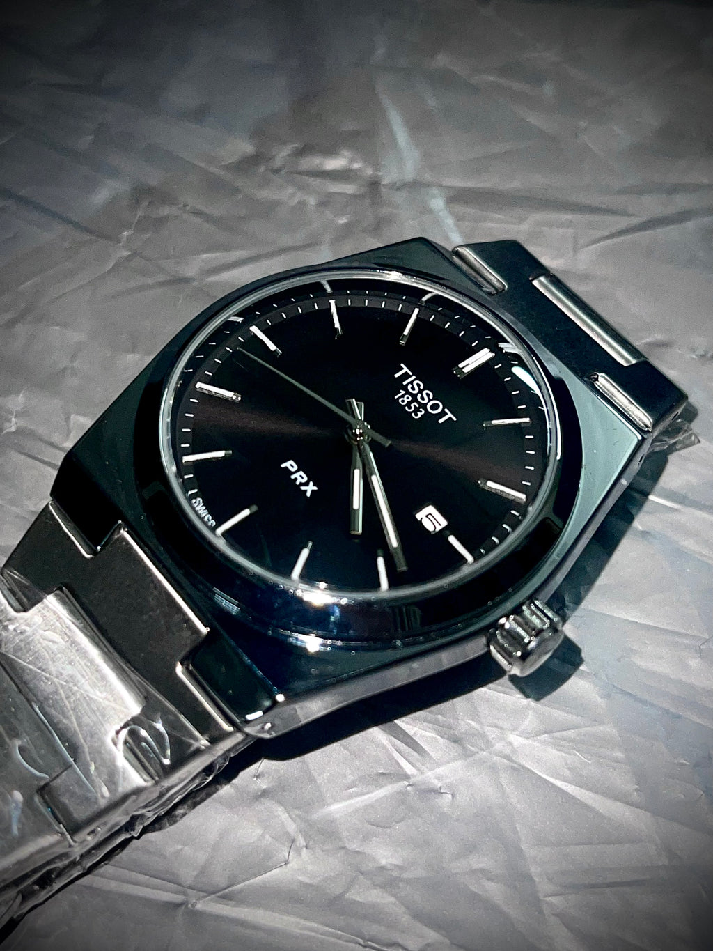 Tissot PRX Black Dial Stainless Steel Watch