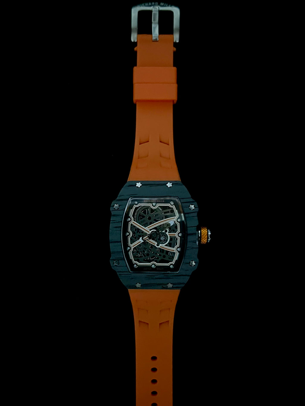 Richard Mille RM Luxury Watch – Bold Orange Strap Edition
