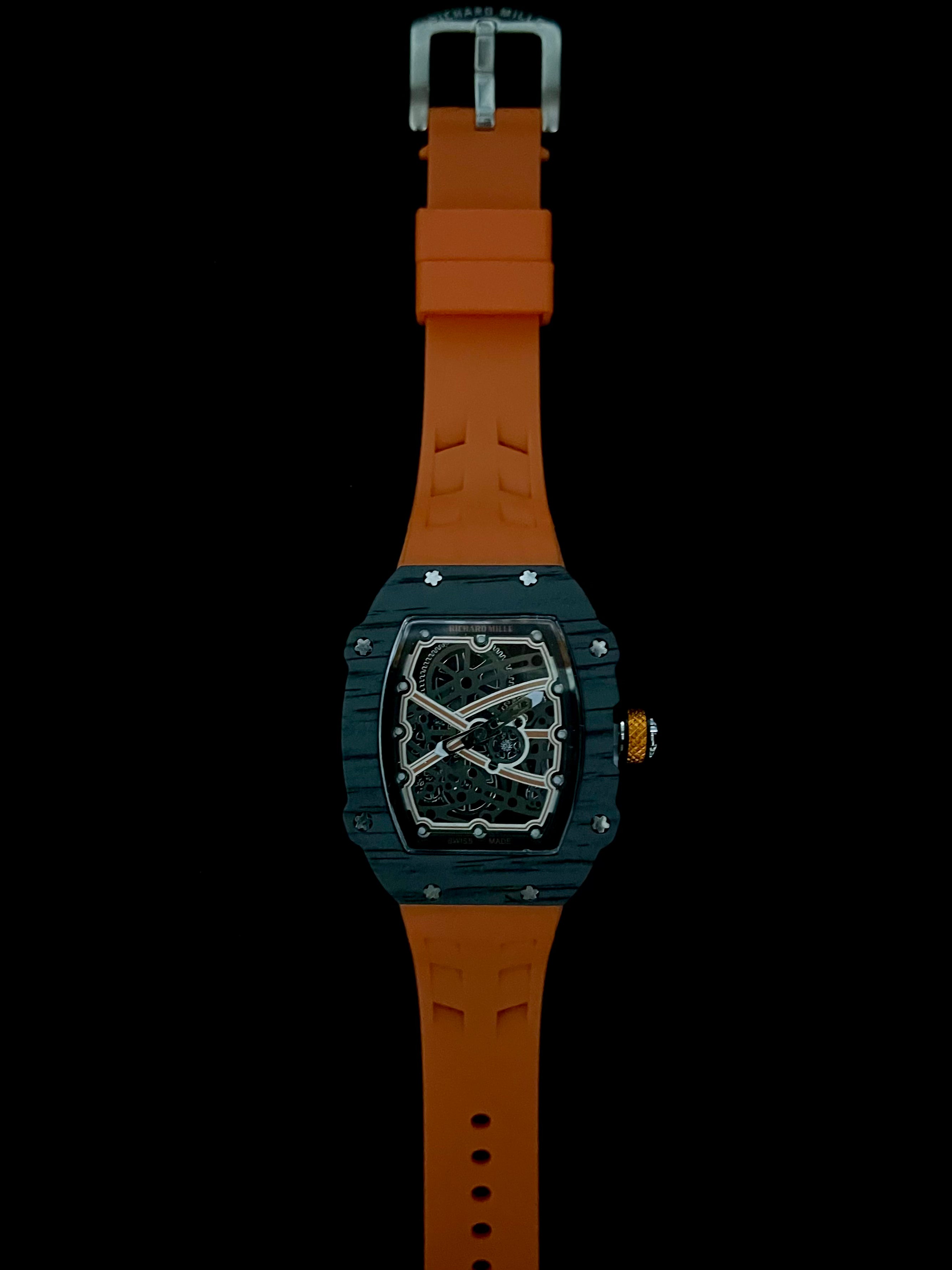 Richard Mille RM Luxury Watch – Bold Orange Strap Edition