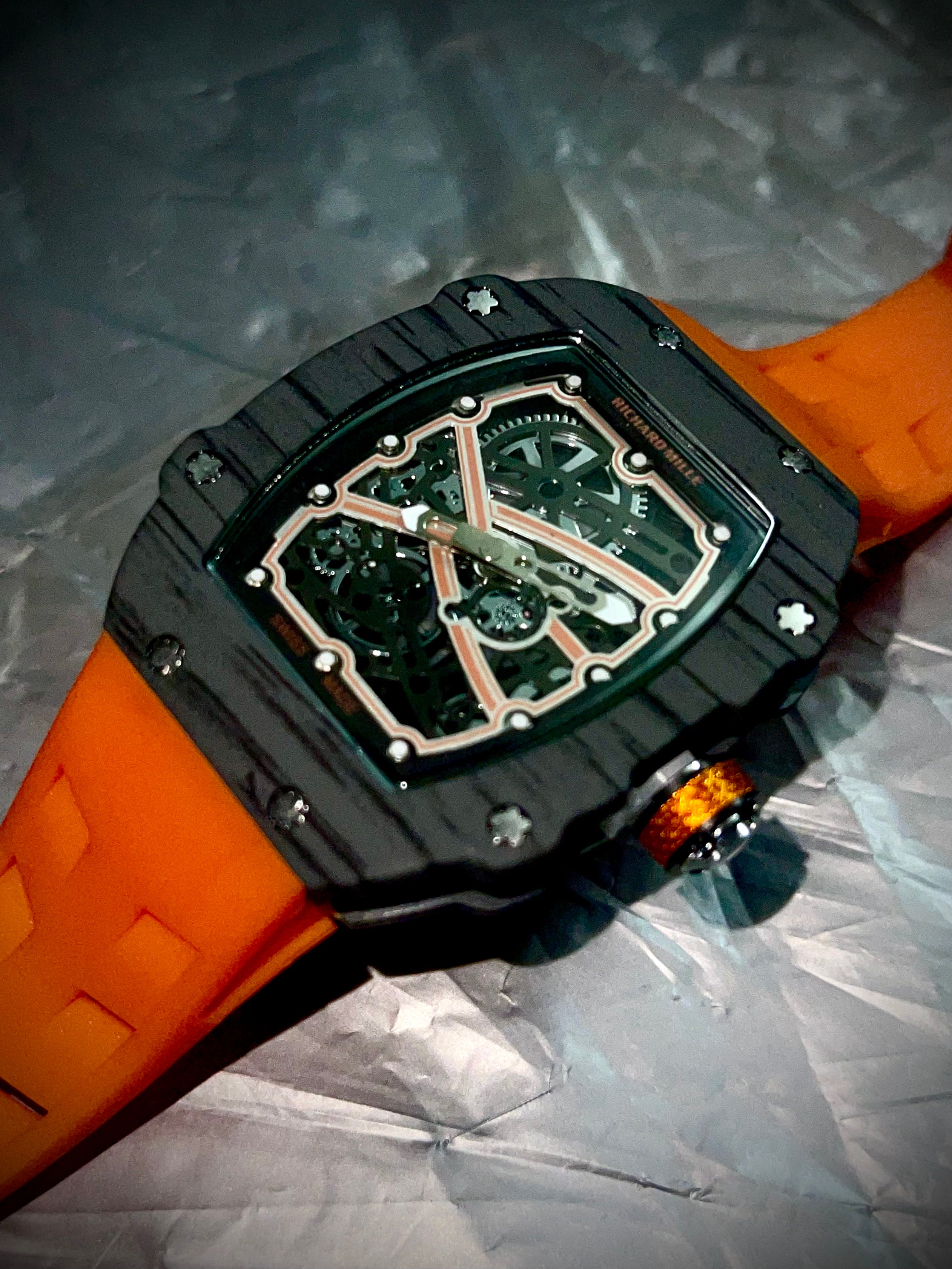Richard Mille RM Luxury Watch – Bold Orange Strap Edition