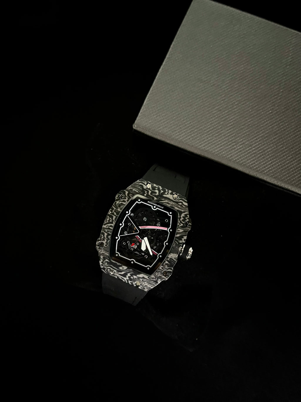Richard Mille RM Luxury Watch – Black Strap Edition