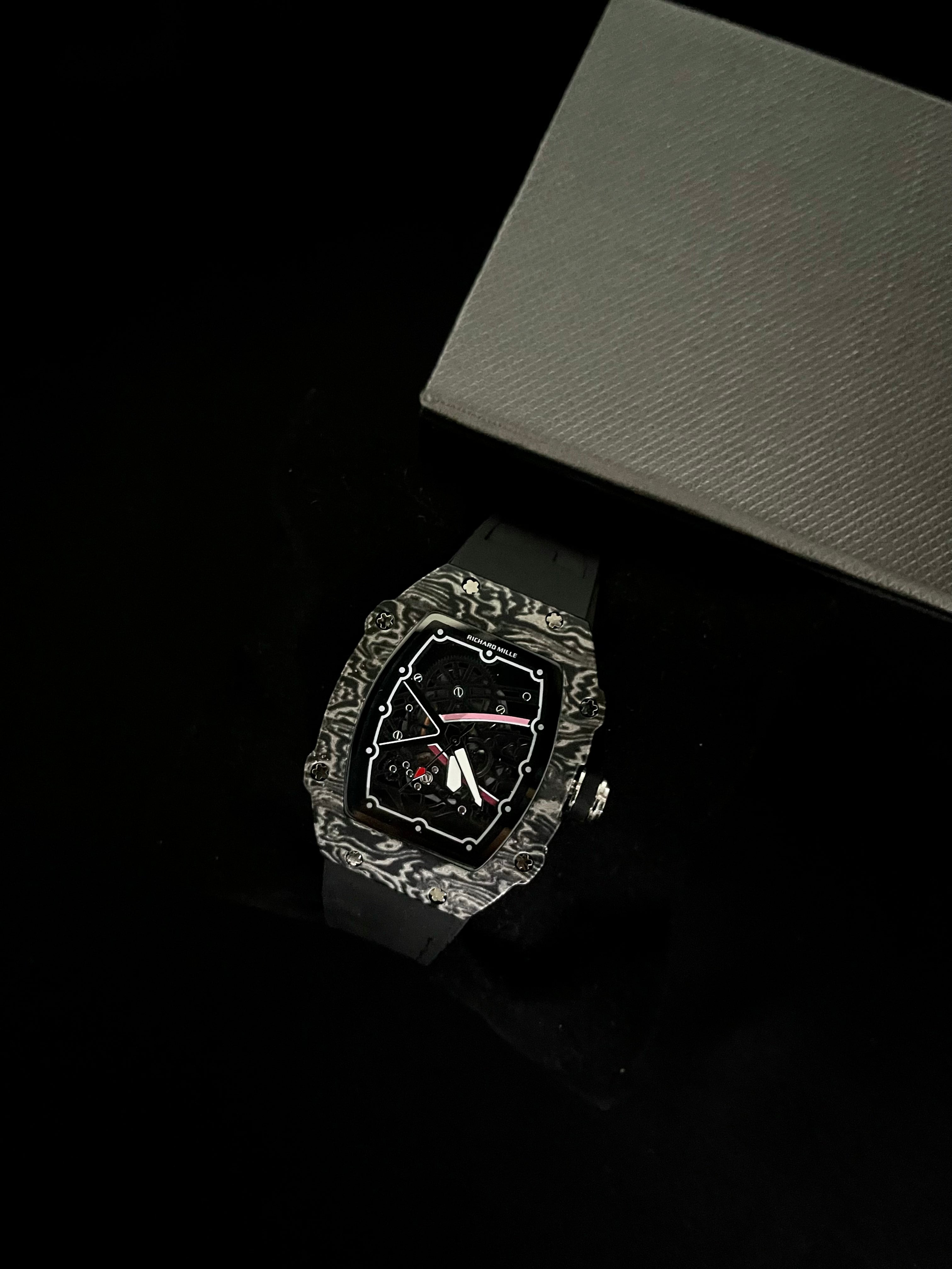 Richard Mille RM Luxury Watch – Black Strap Edition