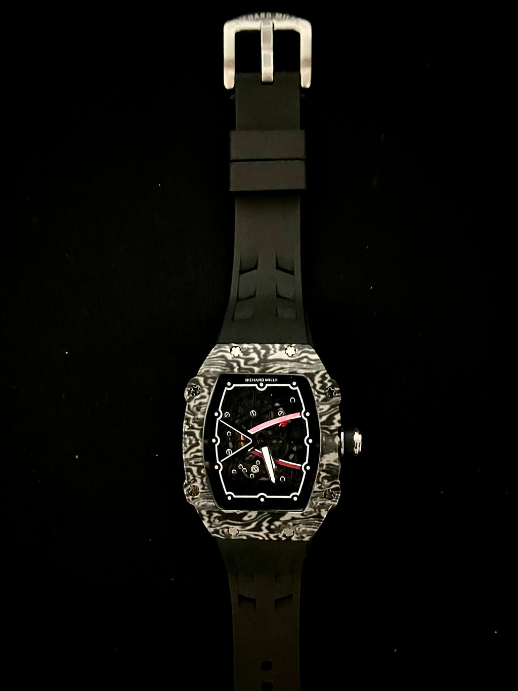 Richard Mille RM Luxury Watch – Black Strap Edition